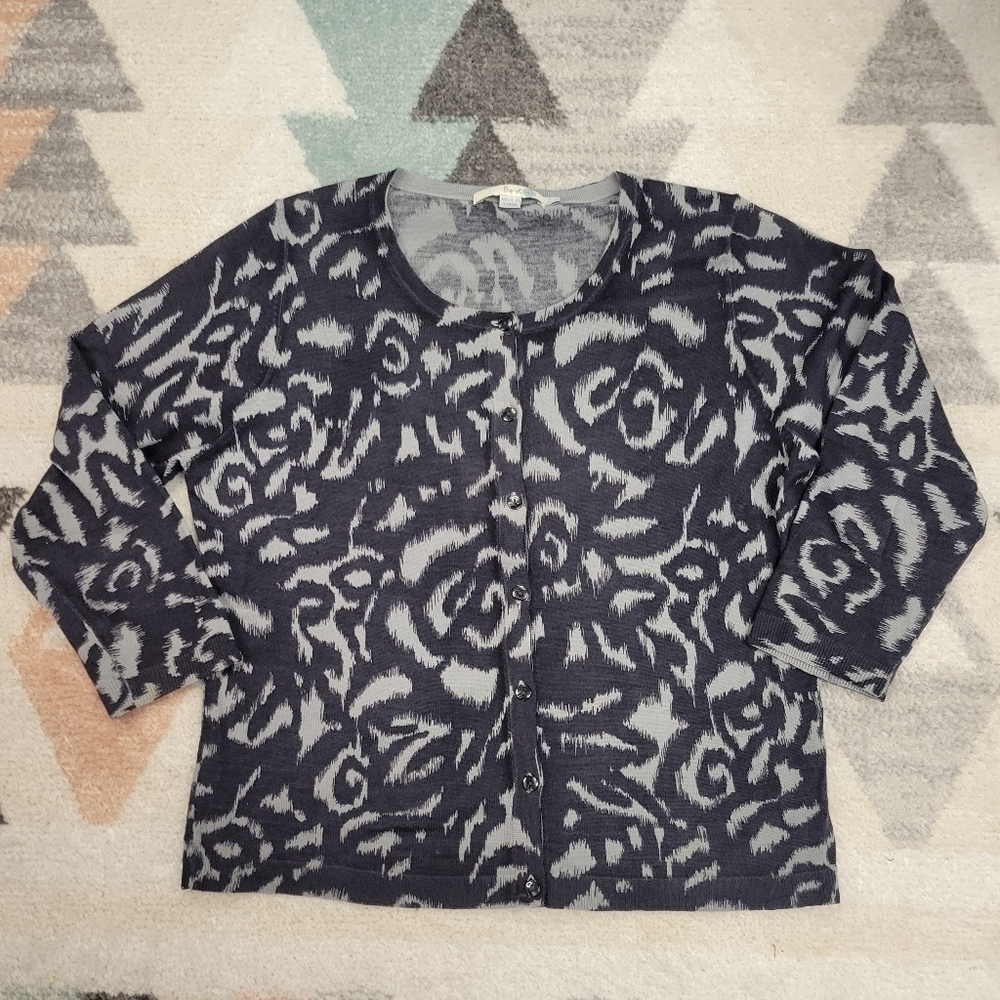 Boden cropped button-up wool cardigan size 12